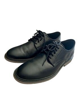 COLE HAAN MEN'S GO-TO PLAIN TOE OXFORD BLACK GRAY MIDSOLE LEATHER C34123 10.5